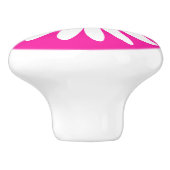 Bouton monogramme rose fleur marguerite graphique (Côté)