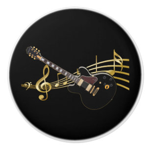 Bouton noir de guitare