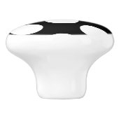 Bouton noir et blanc de meubles de point de polka (Côté)