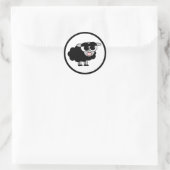 Bouton noir mignon Stickers noir et blanc (Sac)