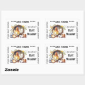 Bouton nuggets boîte d'oeuf Rectangle étiquette (Feuille)