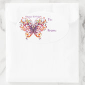 Bouton ovale Anniversaire Cadeau Balise Stickers (Sac)