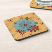 Bouton Pays Dessous de verre de liège à fleurs (Côté gauche)