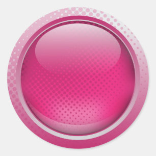 Bouton rose chaud autocollant