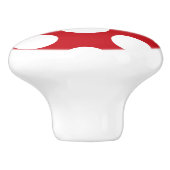 Bouton rouge et blanc de meubles de point de polka (Côté)