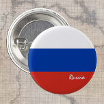 Bouton Russie, mode Drapeau Russe patriotique<br><div class="desc">Boutons : Drapeau russe et russe - J'aime mon pays,  voyage,  vacances,  patriotes nationaux / fans de sport</div>