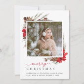 Bouton rustique | Carte photo de vacances (Devant)