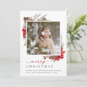 Bouton rustique | Carte photo de vacances (Debout devant)