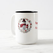 Bouton unique Conception à deux tons de café Mug (Devant gauche)