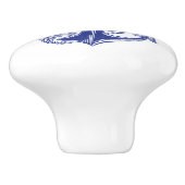 Bouton vintage bleu d'Ancre (Côté)