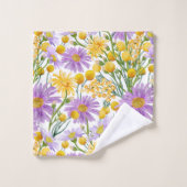 Boutons Billy Et Fleurs Faisées Faisées (Gant de toilette)