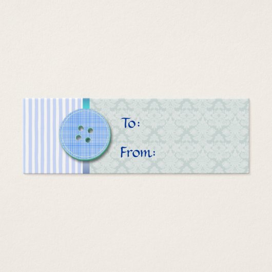 Boutons bleus et bandes cadeau (Devant)