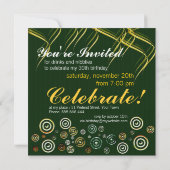 Boutons Cordes fête Anniversaire Invitation (Dos)