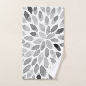 Boutons de brosse d'aquarelle - noir et blanc (Serviette à main)