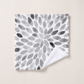 Boutons de brosse d'aquarelle - noir et blanc (Gant de toilette)