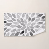 Boutons de brosse d'aquarelle - noir et blanc (Serviette à main)