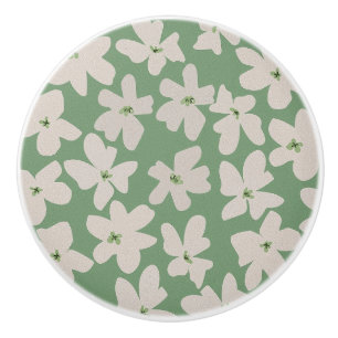 Boutons de céramique fleurie