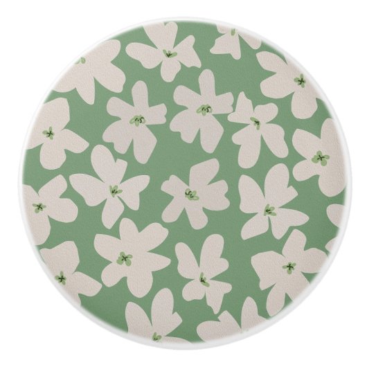 Boutons de céramique fleurie (Devant)