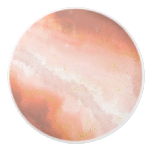 Boutons de céramique imprimés en cuivre, orange et (Devant)