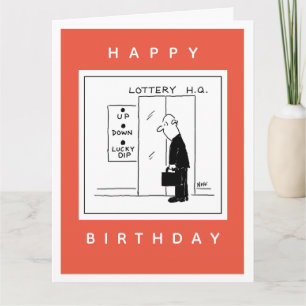 Boutons de levage à Lottery H.Q. Carte de vœux pli