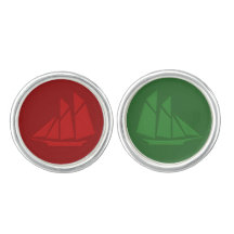 Boutons de manchette de port et de marin droit