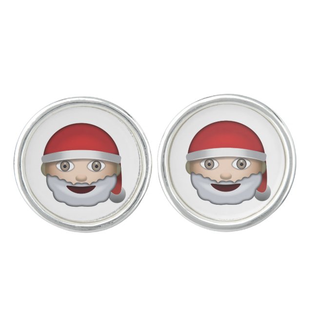 Boutons De Manchette Noël Emoji de père (Devant)