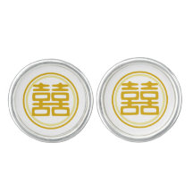 Sparkle Gold Double Bonheur - Round