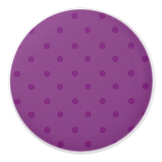 Boutons de meuble de dressing à pois violets (Devant)