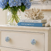 Boutons de meuble en forme d'hortensia bleu