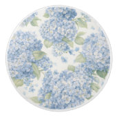 Boutons de meuble en forme d'hortensia bleu (Devant)