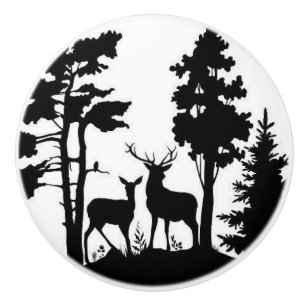 Boutons de porte/tiroir en céramique - Silhouette