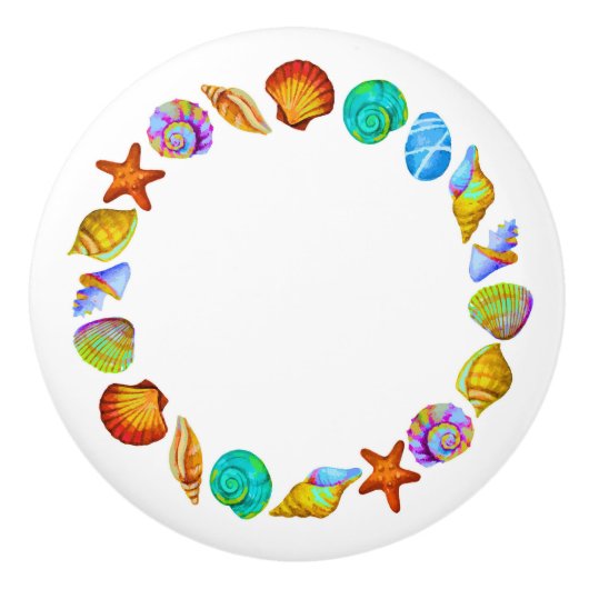 Boutons de tiroir Cercle Plage Version colorée (Devant)