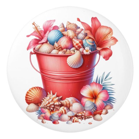 Boutons de tiroir coquillages de mer de plage - SR (Devant)