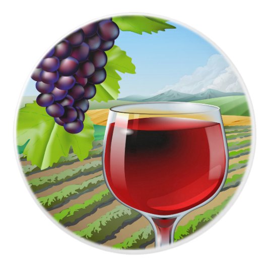 Boutons de tiroir de raisins à vin (Devant)