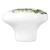 Boutons de tiroir en céramique Magnolias (Côté)