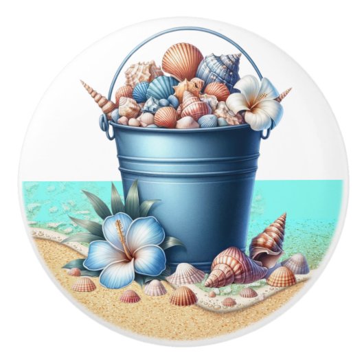 Boutons de tiroirs en coquille de mer de plage - S (Devant)