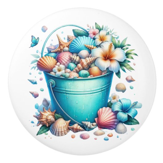 Boutons de tiroirs en coquille de mer de plage - S (Devant)