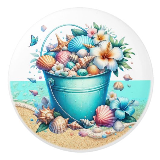 Boutons de tiroirs en coquille de mer de plage - S (Devant)