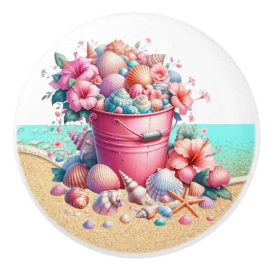 Boutons de tiroirs en coquille de mer de plage - S (Devant)