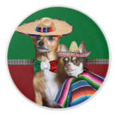 Boutons décoratifs de tiroir de chiwawas mexicains (Devant)