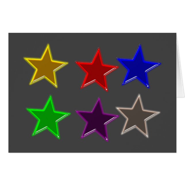 Boutons d'étoiles colorés (Devant horizontal)