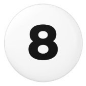 Boutons en céramique à numéro personnalisé (Devant)