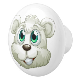 Boutons en céramique de l'ours polaire