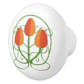 Boutons en céramique de style Art Nouveau avec tul (Droite)