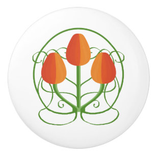 Boutons en céramique de style de Nouveau d'art
