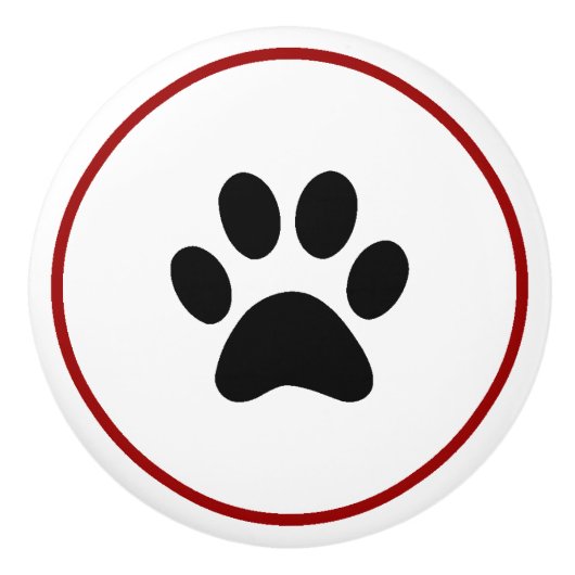 Boutons en céramique d'empreinte de patte animal (Devant)