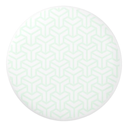 Boutons en céramique géométrique vert clair (Devant)
