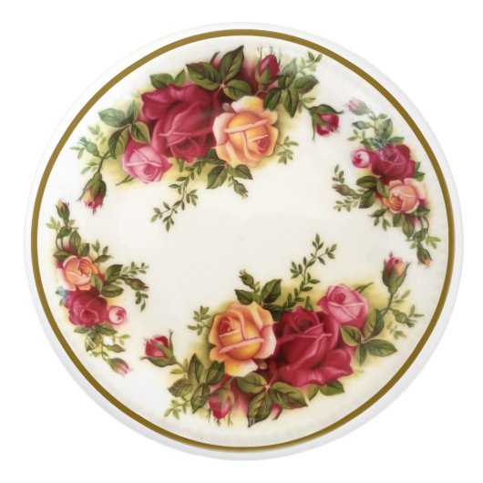 Boutons en céramique peints à la main antiques de (Devant)