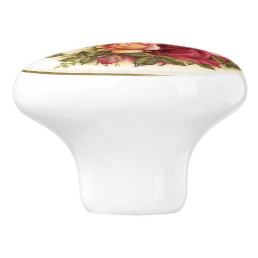 Boutons en céramique peints à la main antiques de (Côté)