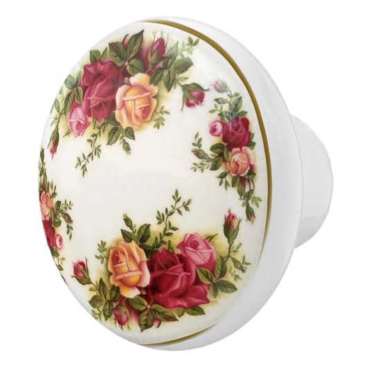 Boutons en céramique peints à la main antiques de (Droite)